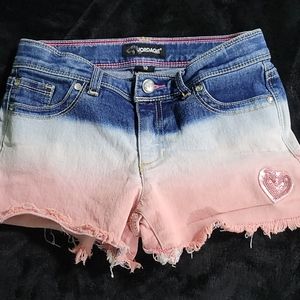 Tye dye washed Jean shorts